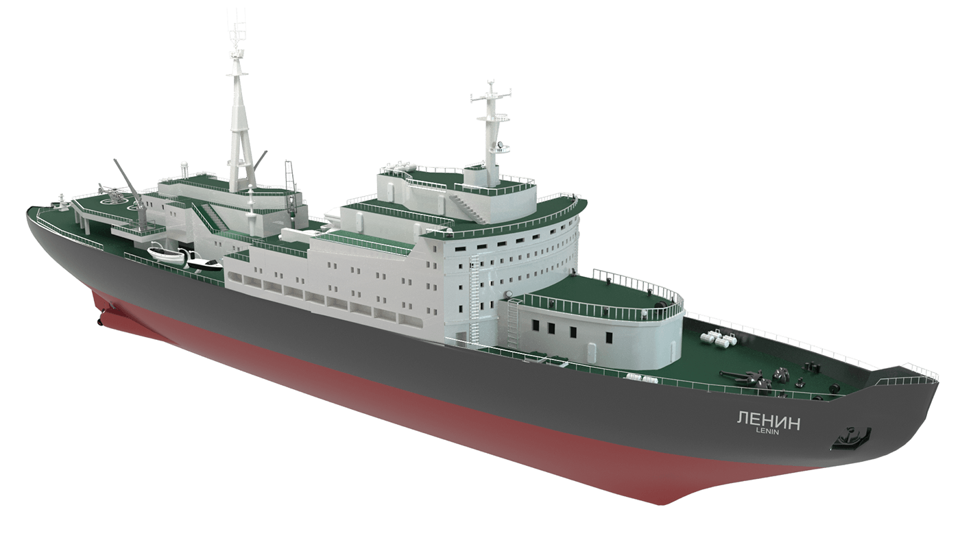 3ds max corona renderer 3d modeling 3D model ship Icebreaker Arctic