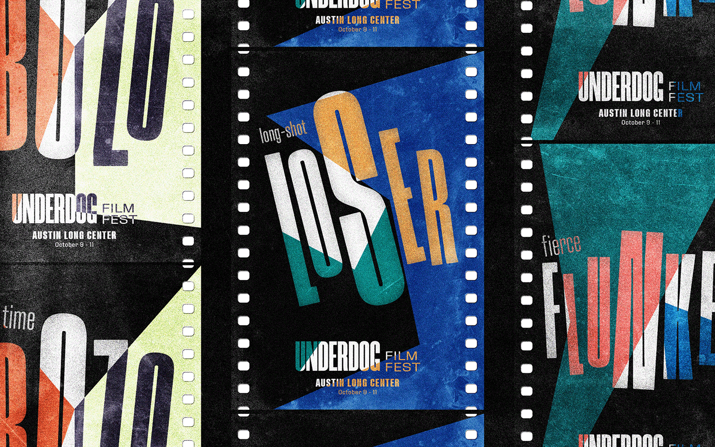film festival branding  art direction  Film   underdog Loser graphic design  movie typography   identity
