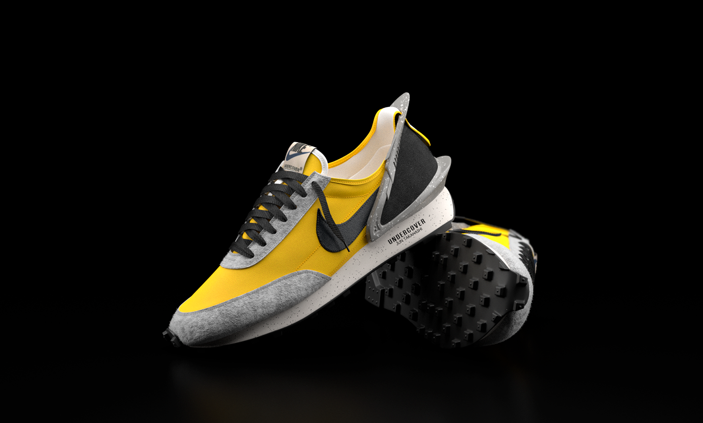 3D sneakers blender Nike undercover jun takahashi model modeling Render