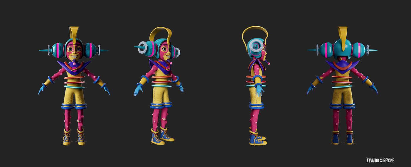 cartoon Character design  3D Maya arnold castelo ra-tim-bum