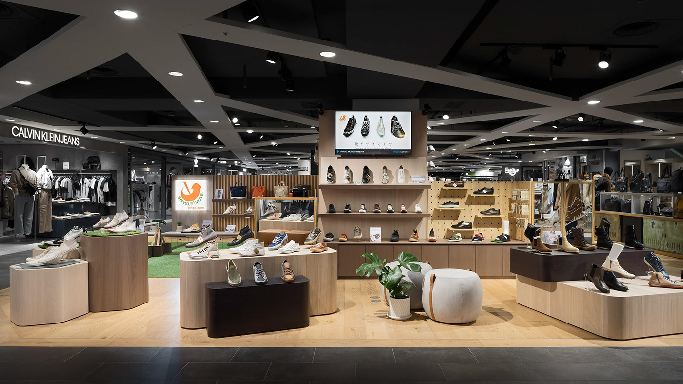 interior design  modern department store shoesshop japanese