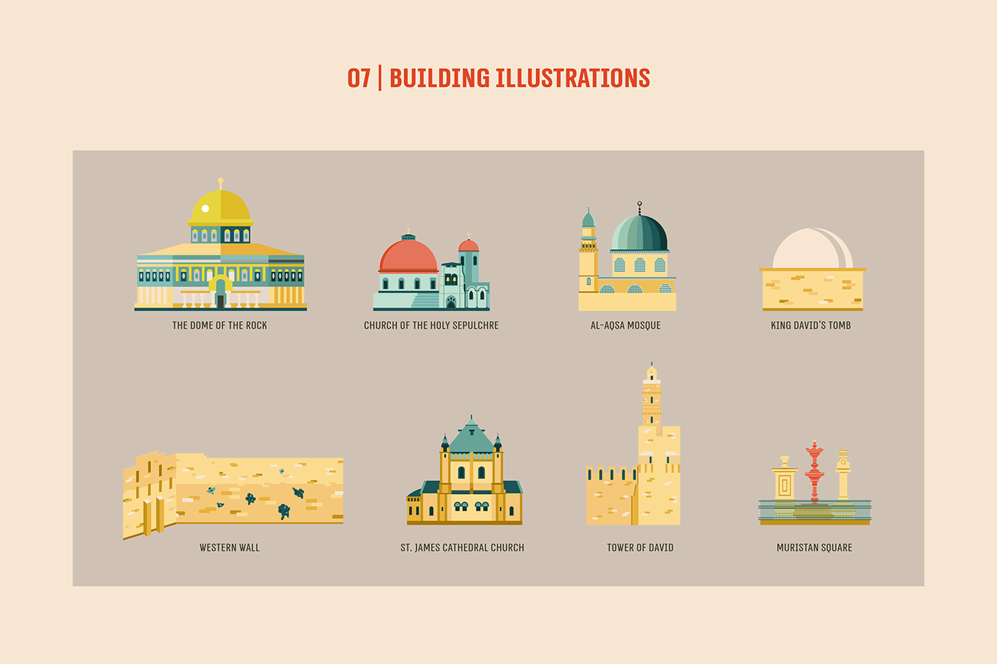 brand ILLUSTRATION  Photography  Icon map old city Colourful  ad campaign clean visual identity