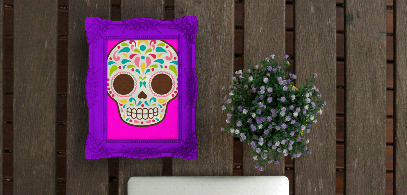 brand craft deco handmade Mexican product skull