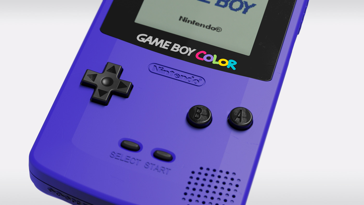 CGI color Digital Art  game boy industrial design  keyshot product design  Render Nintendo