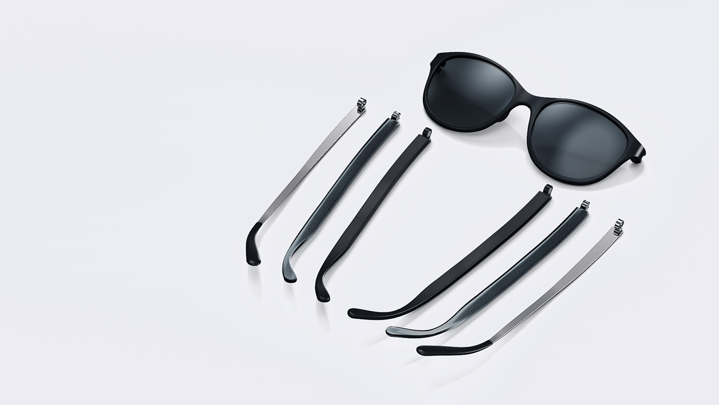 accesories ayeware Fashion  glasses Sunglasses industrial design  magnets Smart 3d print hinge