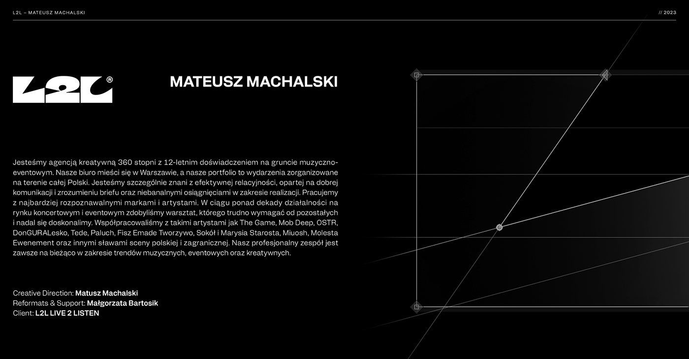 event agency branding  MACHALSKI Event experimental type Logotype inspiration energy music design L2L