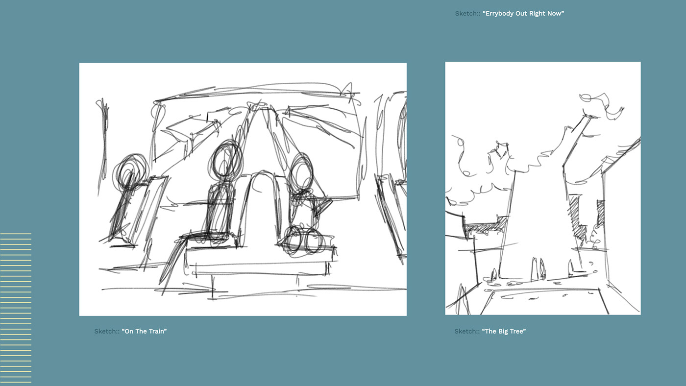 Screenshots of sketches.