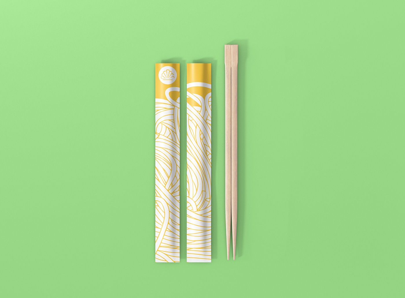 Fun noodle chopsticks design illustrations