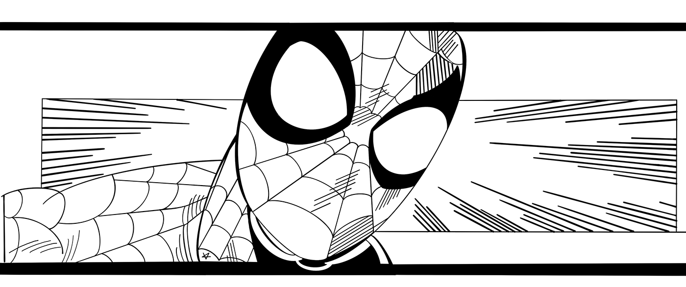 spiderman marvel Avengers comic Comic Book artwork Procreate Sketch work