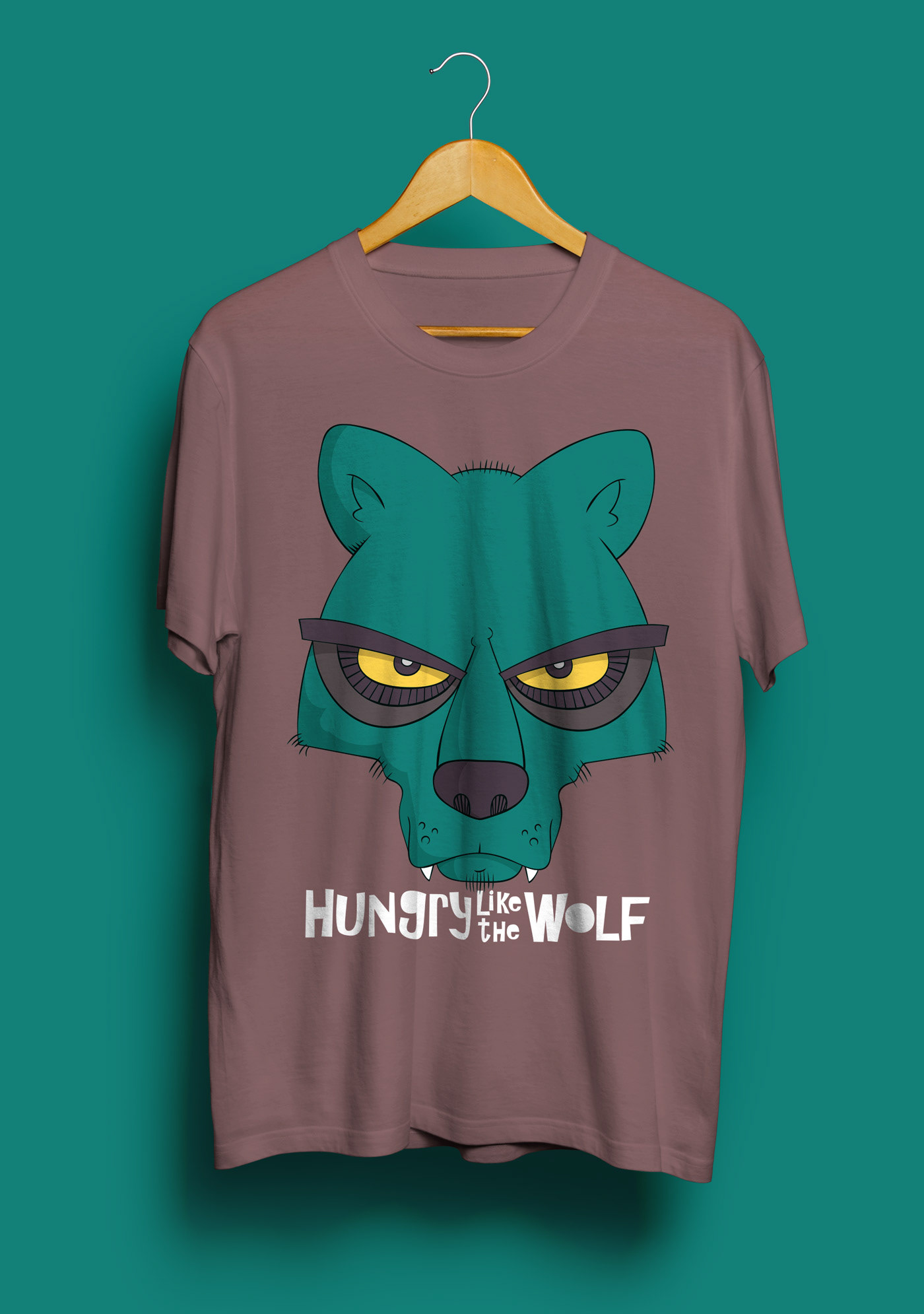 wolf wolves Hungry funny cute tee tshirtdesign ILLUSTRATION  animal