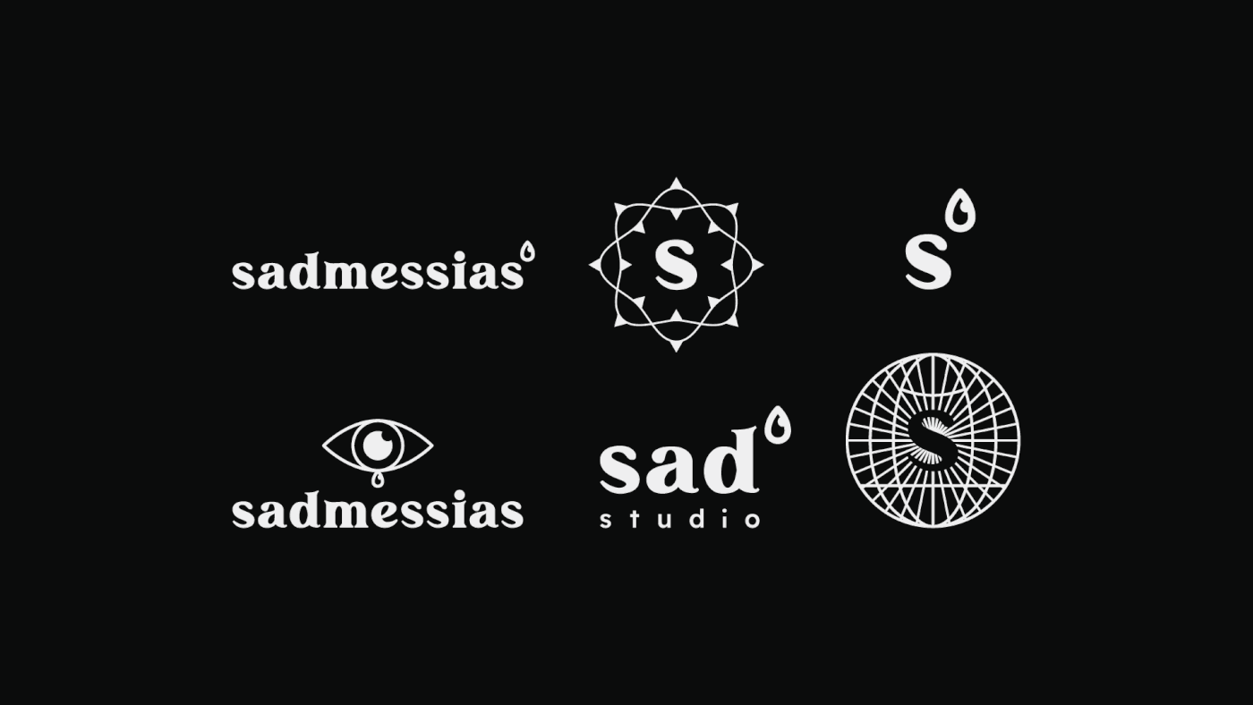 naruto sad grunge black and white streetwear Mockup sticker visual identity logo personal branding