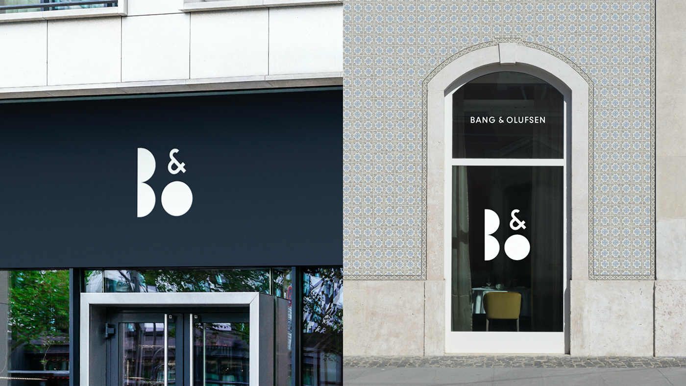 art direction  Audio B&O Bang & Olufsen circle logo rebranding simple student visual identity
