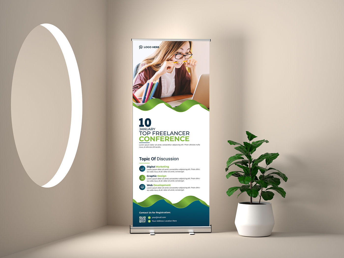 roll up banner brand identity corporate free banner download new