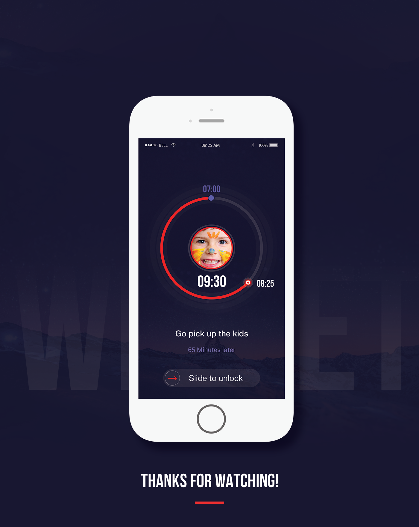 clock alarm reminder dark light Theme flat colorfull app application