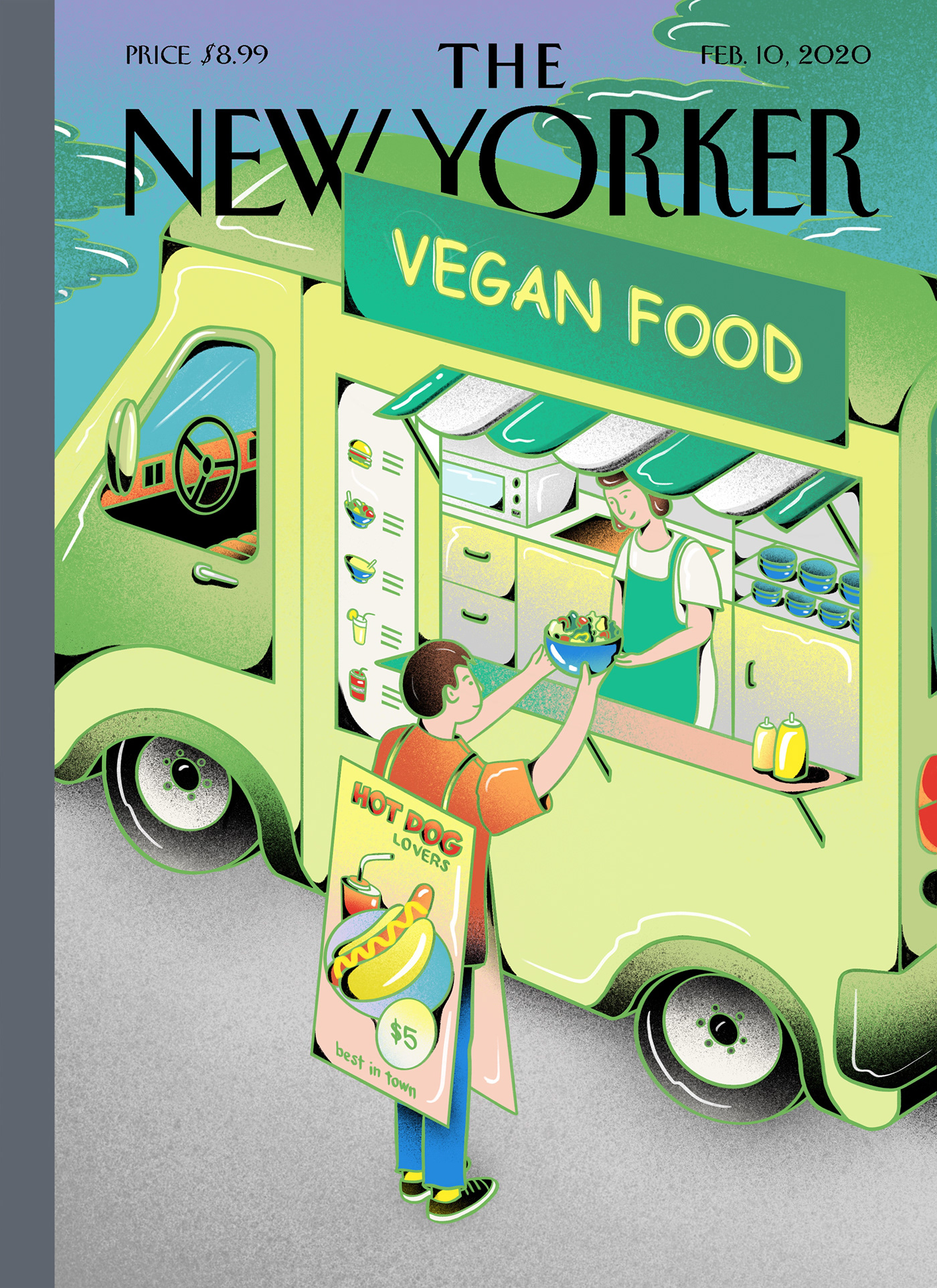 new yorker ILLUSTRATION  ilustracion Digital Art  concept artwork cover illustration New Yorker Cover vegan illustration