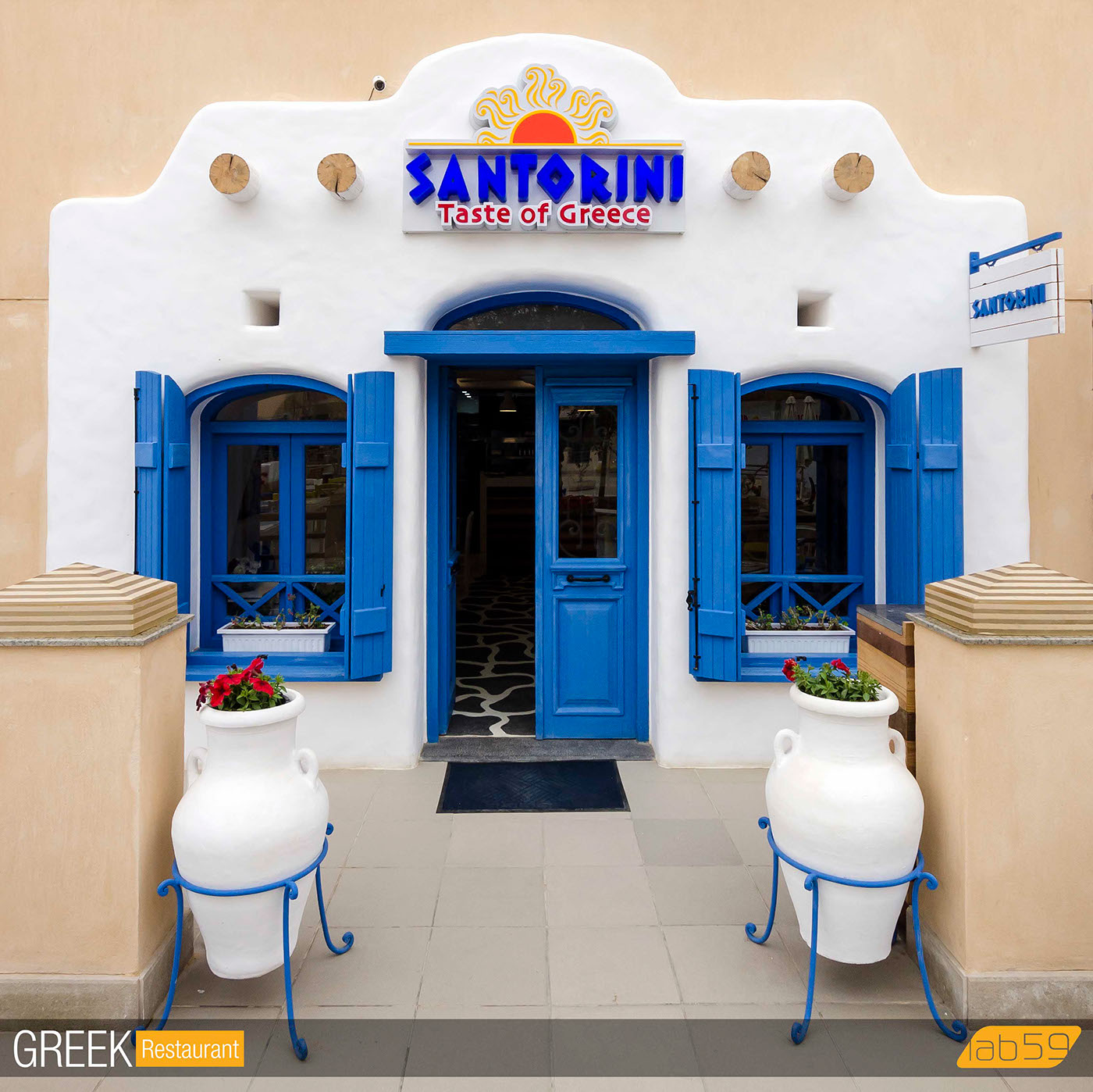 greek restaurant cafe blue egypt Greece cairo santorini