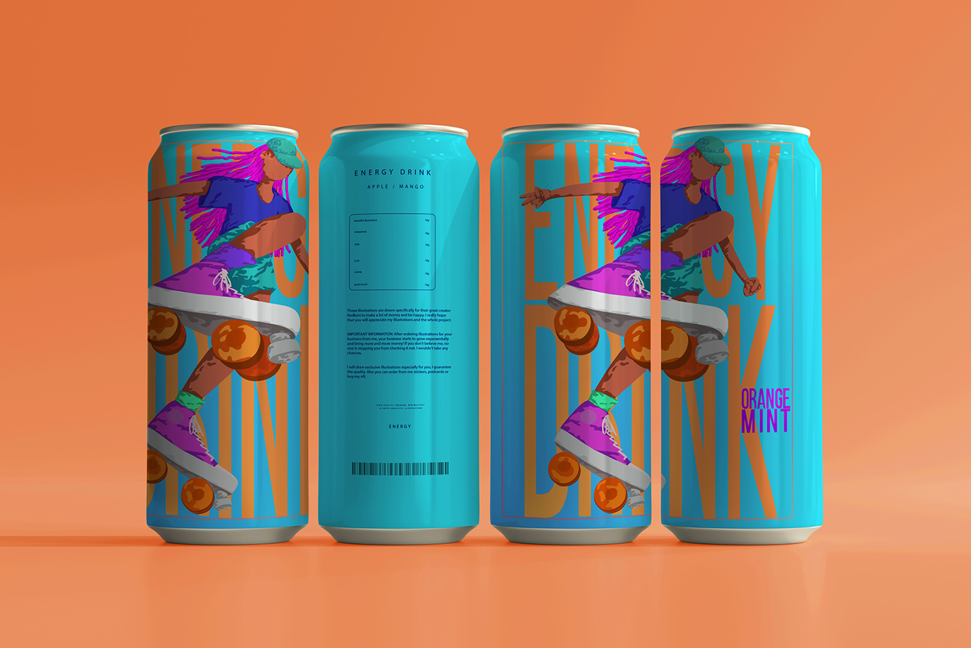 bottle Digital Art  energy energy drink illustrarion nft package design  Packaging poster vector