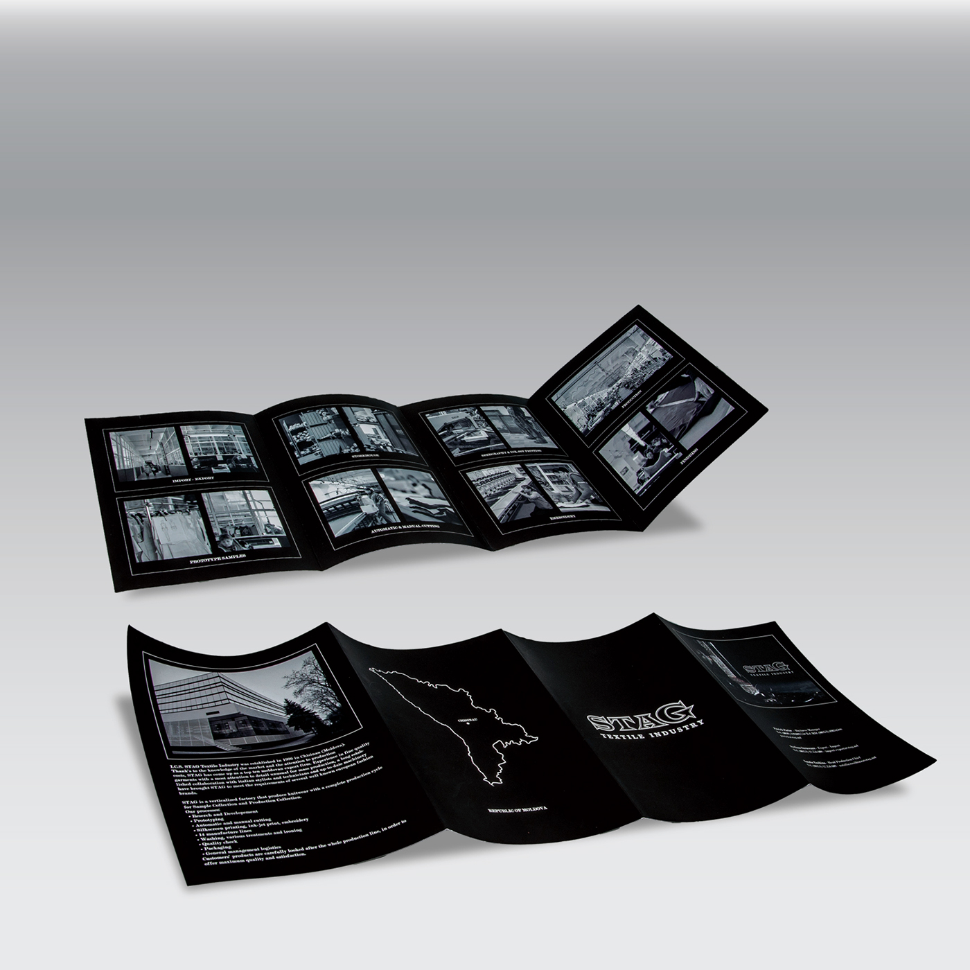 textile industry Booklet Black&white design poster flyer Fashion 