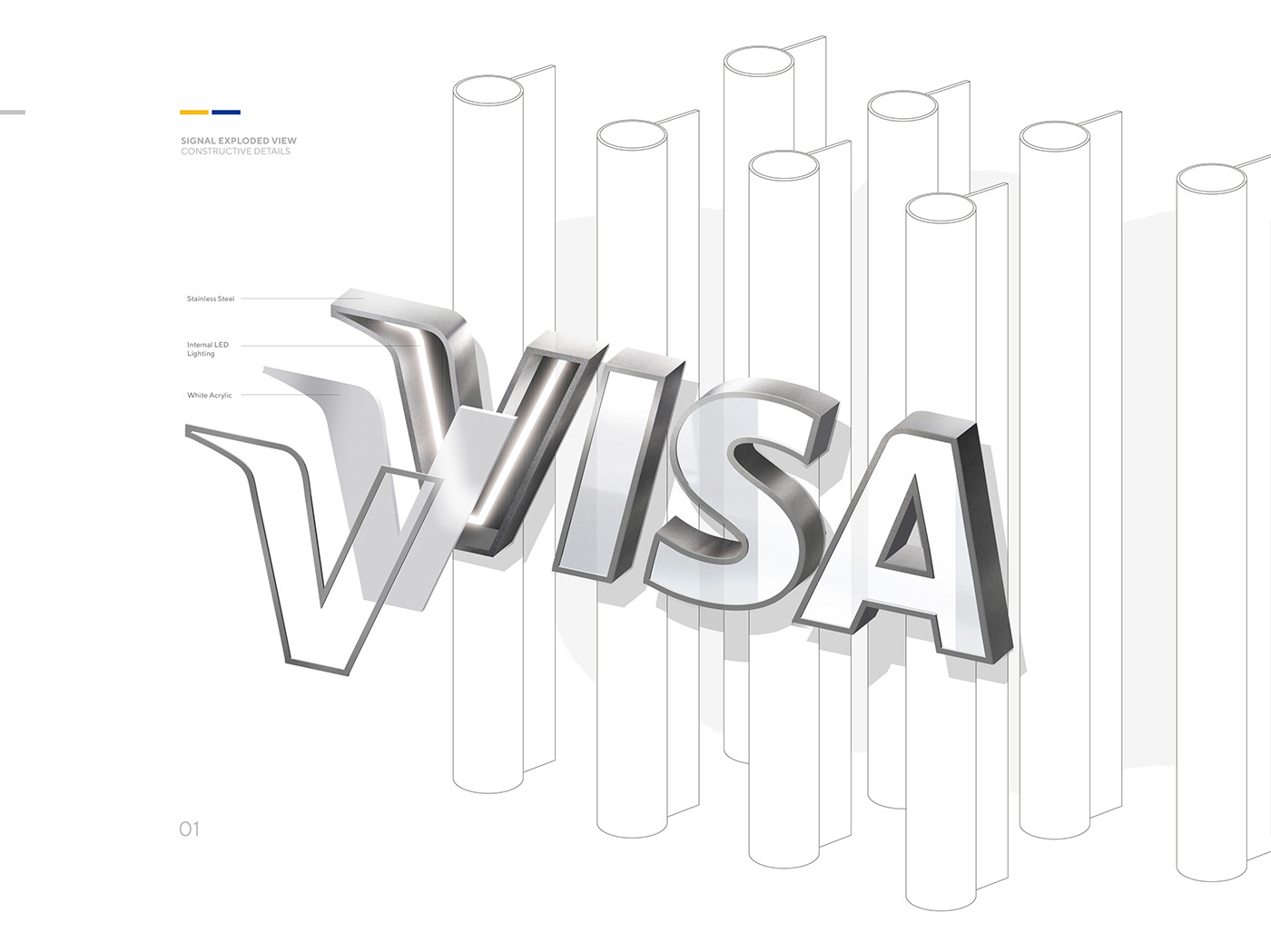 credit card design enviromental icons inplace señalización Signage signs Visa wayfinding
