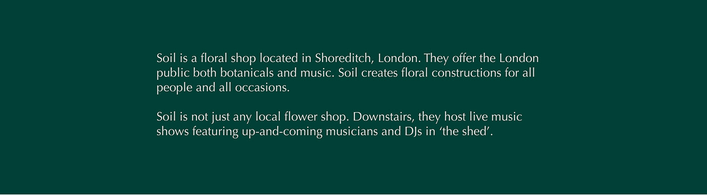 MaggieWitherow KUDESIGN florals soil London branding  floralshop adobeawards