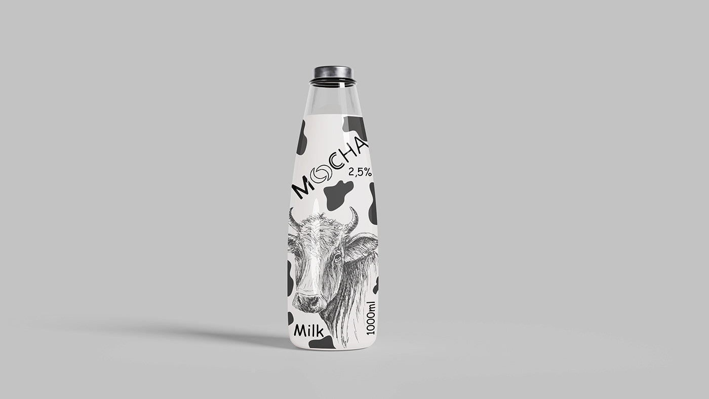 graphic design  Graphic Designer Packaging product design  milk logo bottle bottle design product