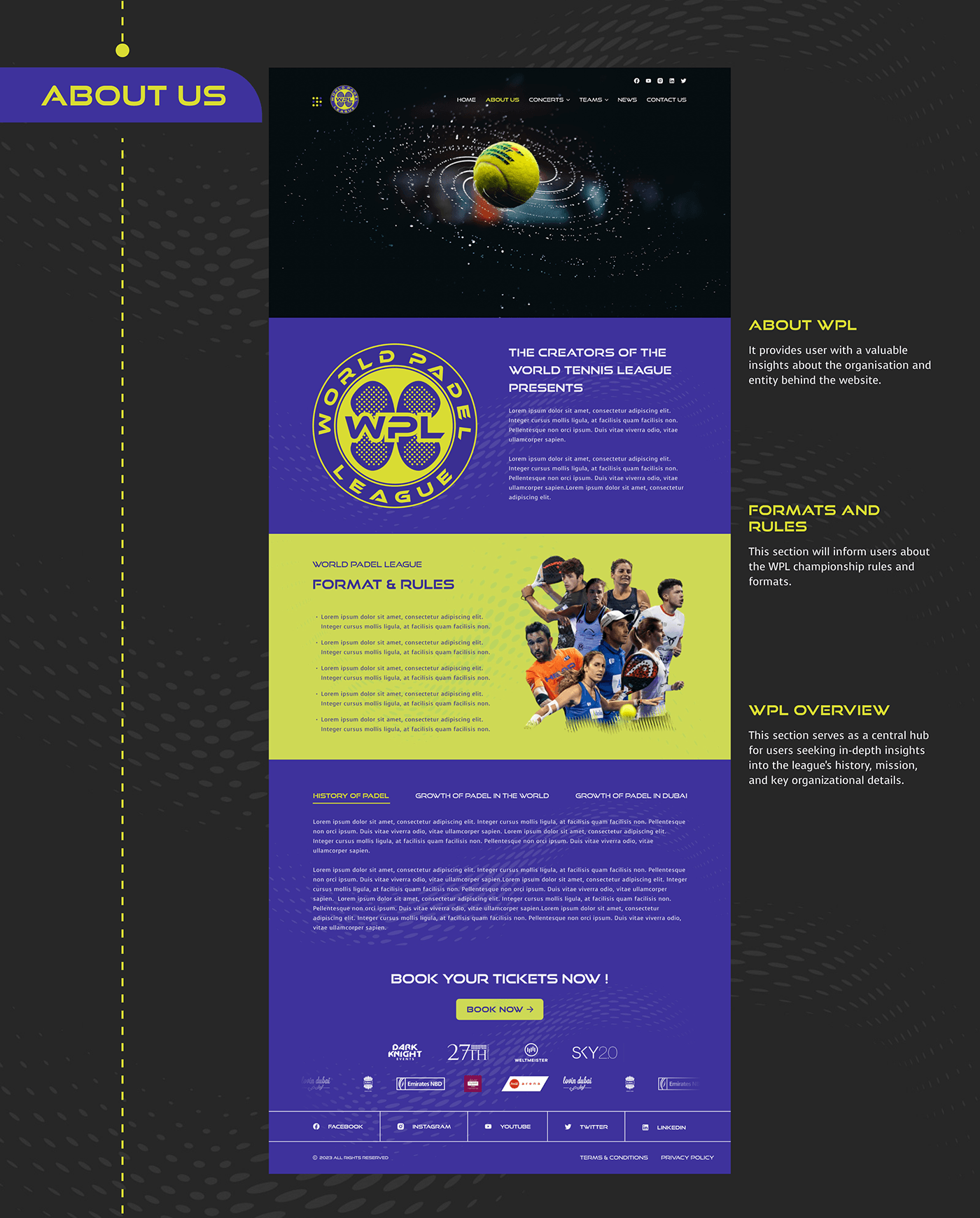 UI/UX research Web Design  Figma landing page sports Padel