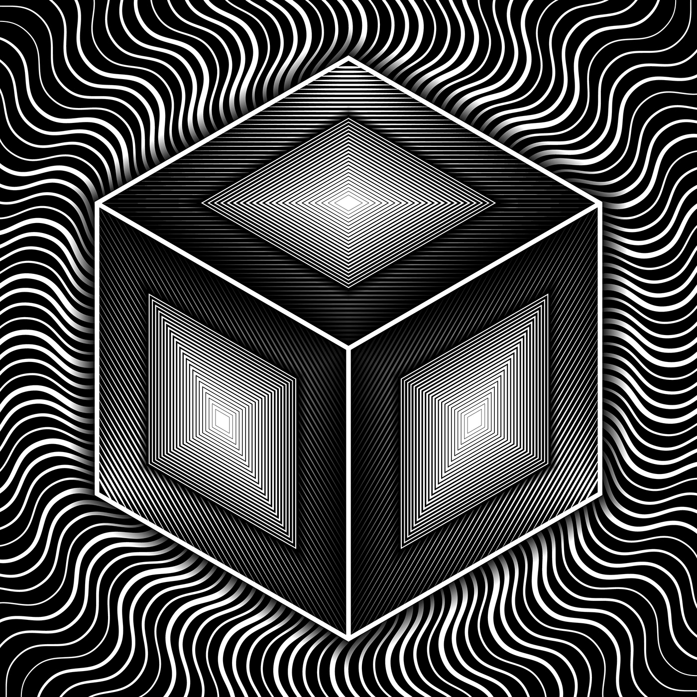 vector process how to Tutorials design abstract illusion op art opart optical