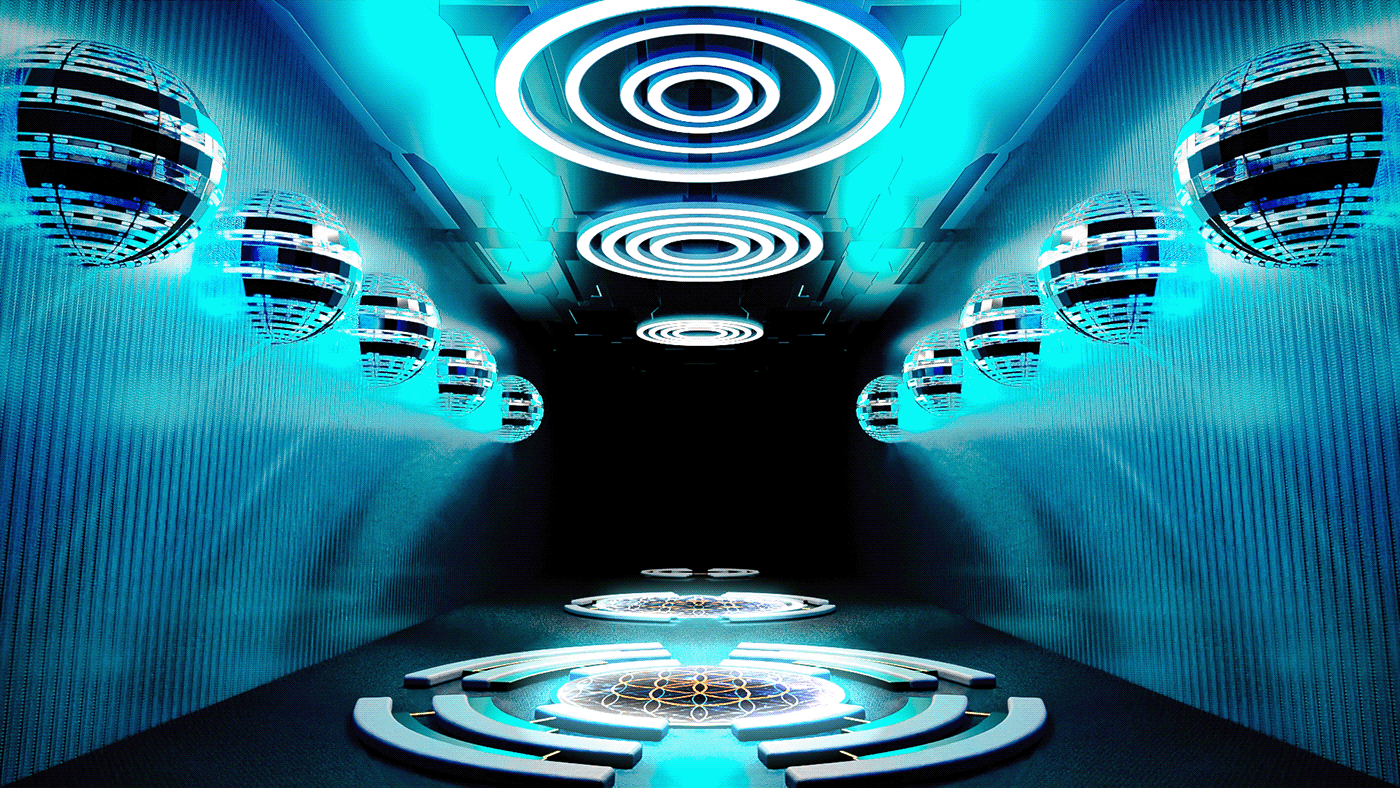 2D 3D 3D Modelling alienation art direction  artwork blender circle concept design design Digital Art  endless game lighting progress science fiction symmetry tunnel Visual Effects  visuals