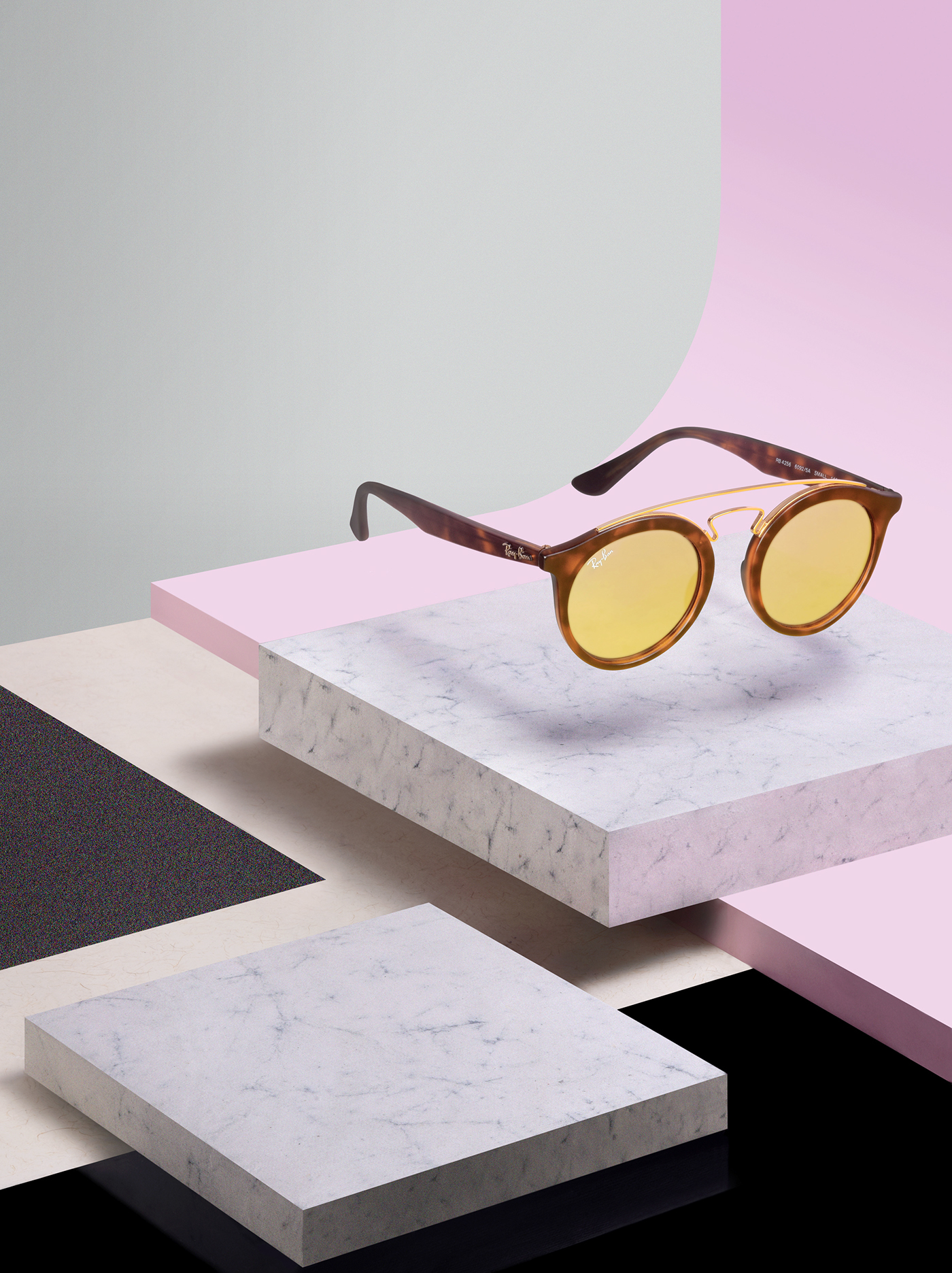 Sunglasses Product Photography tabletop photography commercial still life rayban vintage retouch levitation