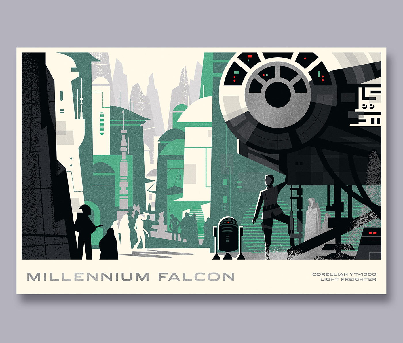 Disneyland falcon ILLUSTRATION  Millennium naboo poster scarif star wars vector