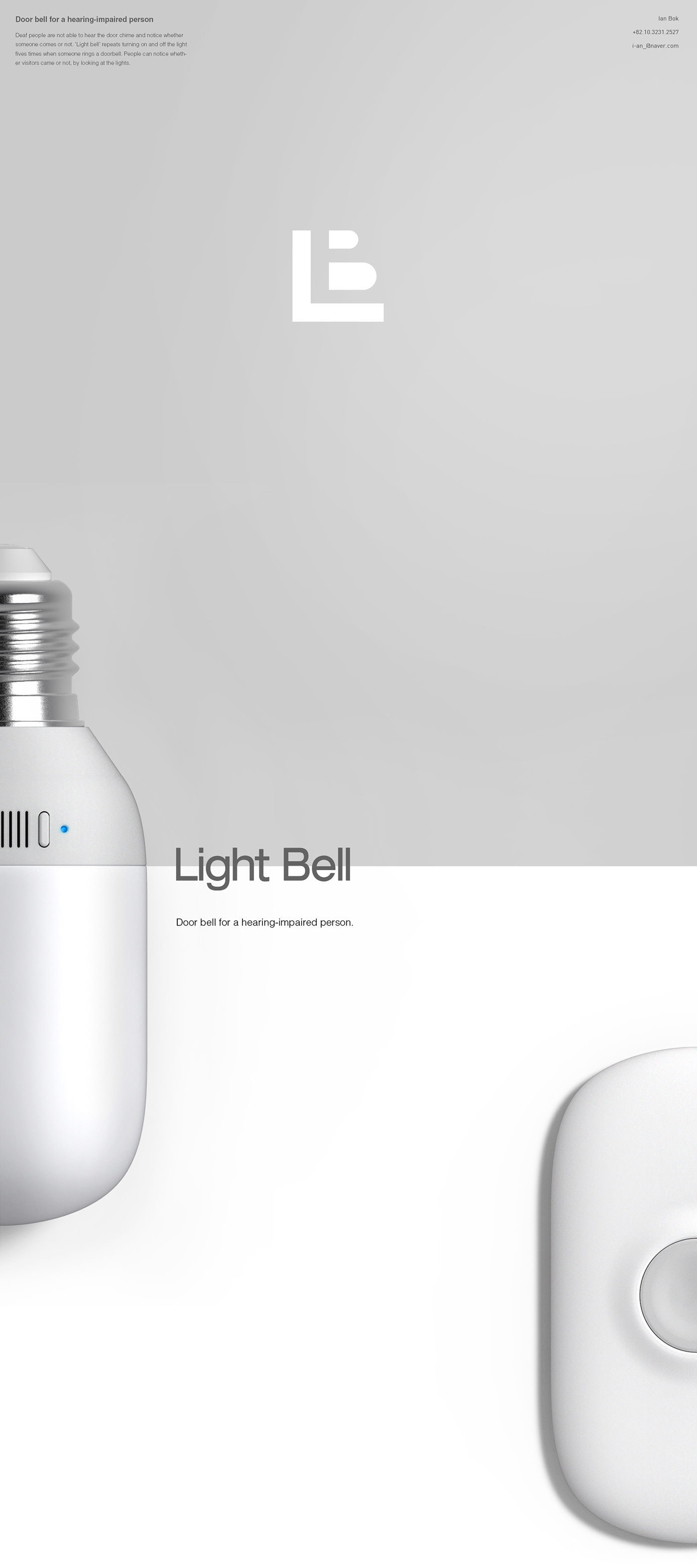 doorbell light Hearing Impairment universal package branding  obstacle bell minimal adobeawards