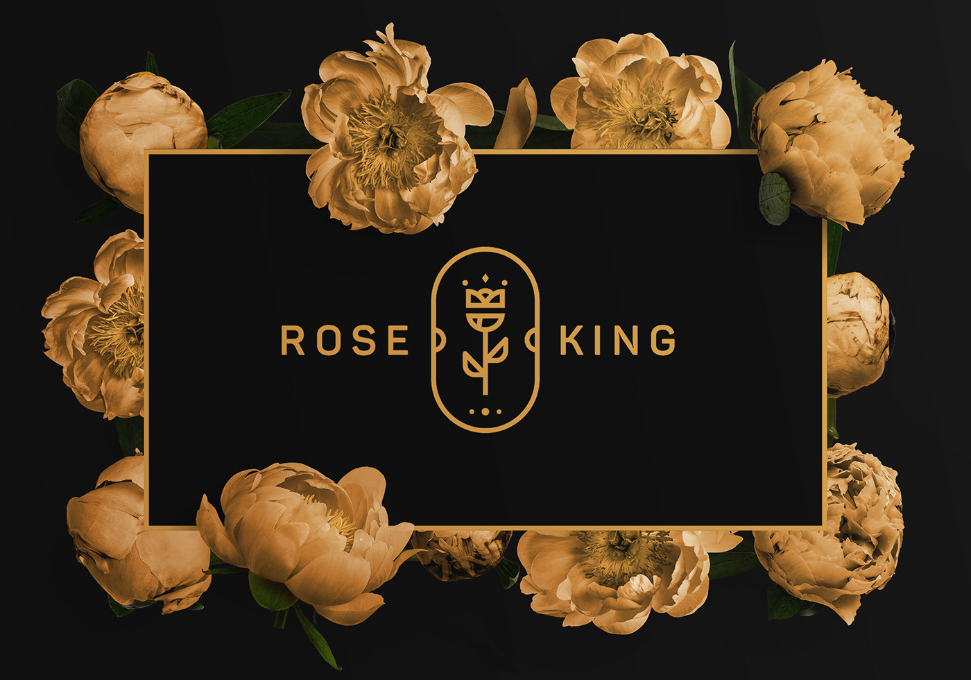 crown design flower Flowers gold king logo Logotype Packaging rose