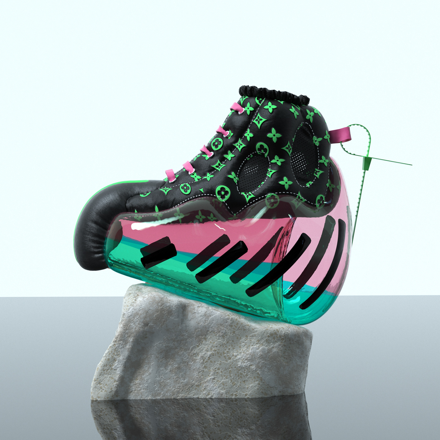3D Fashion  fashion design LV shoes