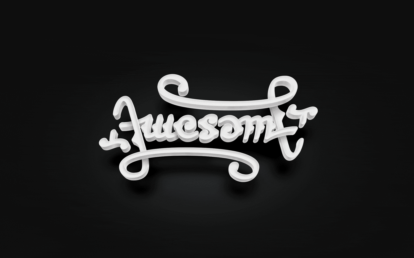 lettering awesome Not 3D