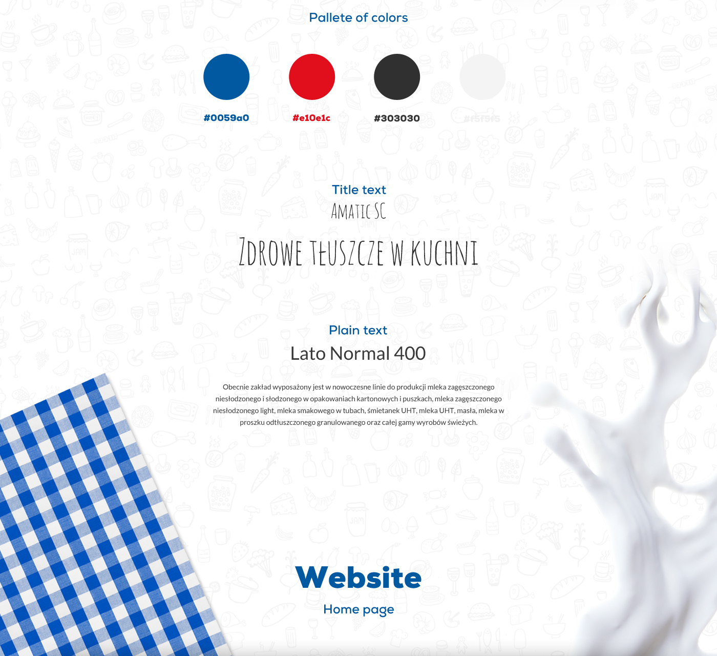 Web design graphic UI ux mobile Responsive adstone milk poznan poland