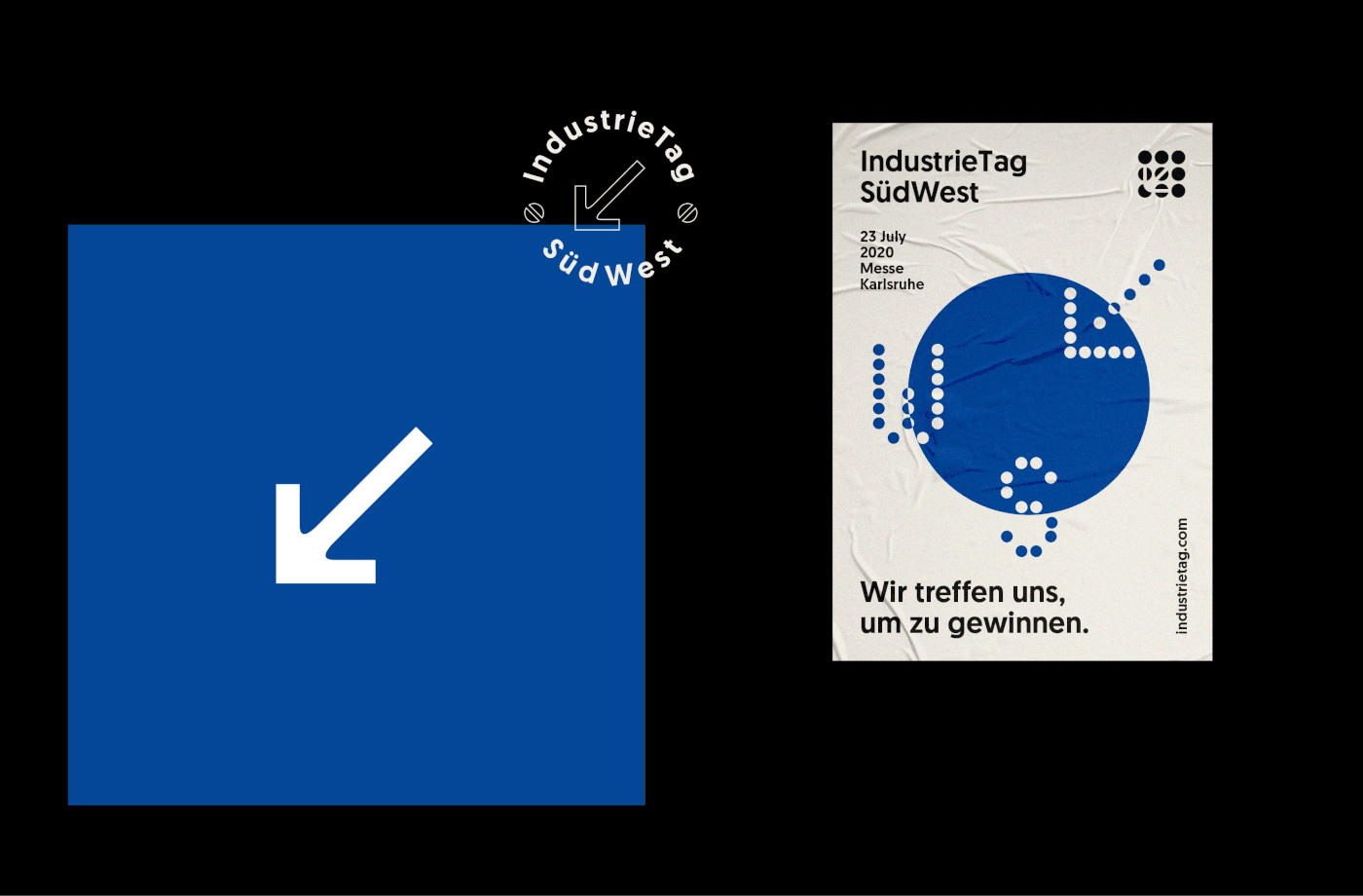 branding  blue conference Event geometric identity industry logo minimal poster