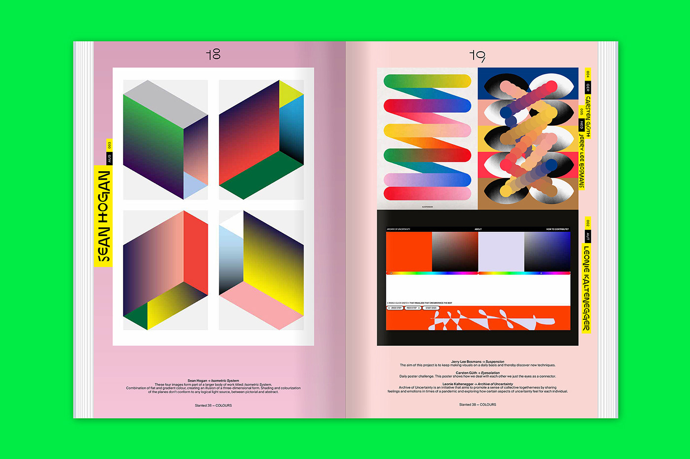 colorful colours contrast gradient slanted slanted magazine Slanted Publishers