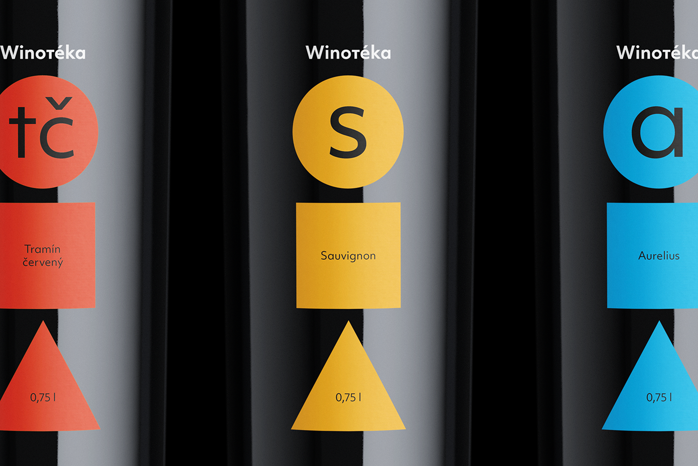 fictional brand bold shop bottle geometric color minimal identity wine