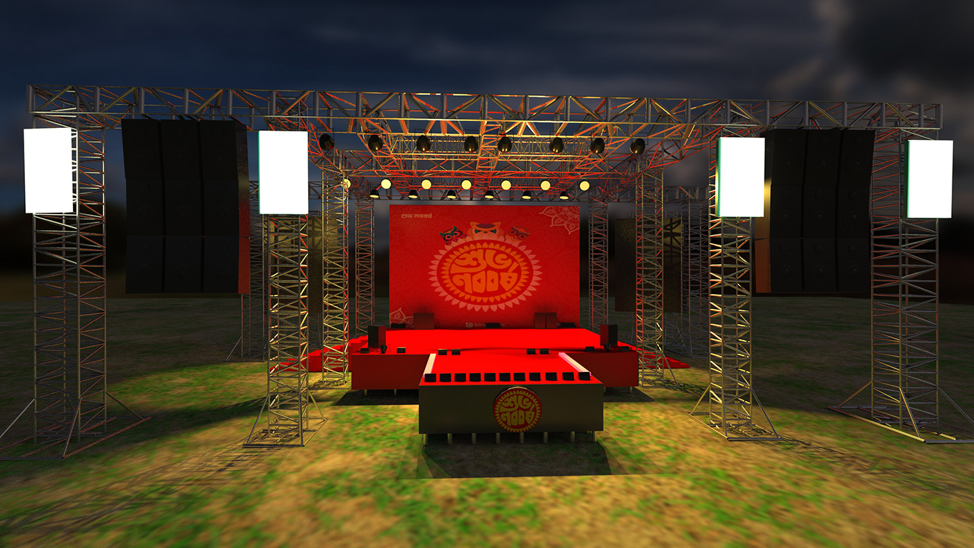 Outdoor Stage 3D stage design 3D Outdoor Scene