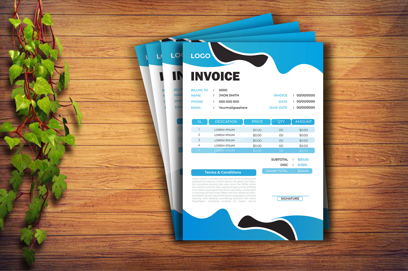 Invoice Design invoices Invoice Template invoiceDesign design Graphic Designer branding  brand identity marketing  