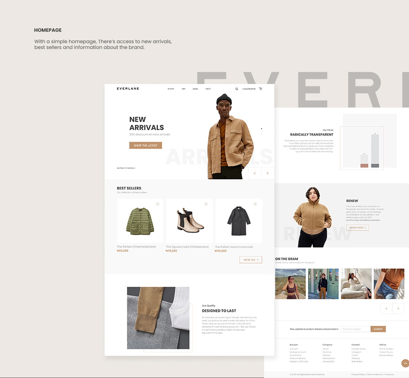 e-commerce everlane mobile redesign Responsive tablet UI UI/UX ux Website creative dress dress sense Fashion  good quality  Quality technical Technology about add to cart Adobe Photoshop Adobe XD buy cart Denim Figma graphics design Illustrator login men Mockup new new arrivals online online store register sales search shop shop now store user experience user interface wireframe women TRENDING