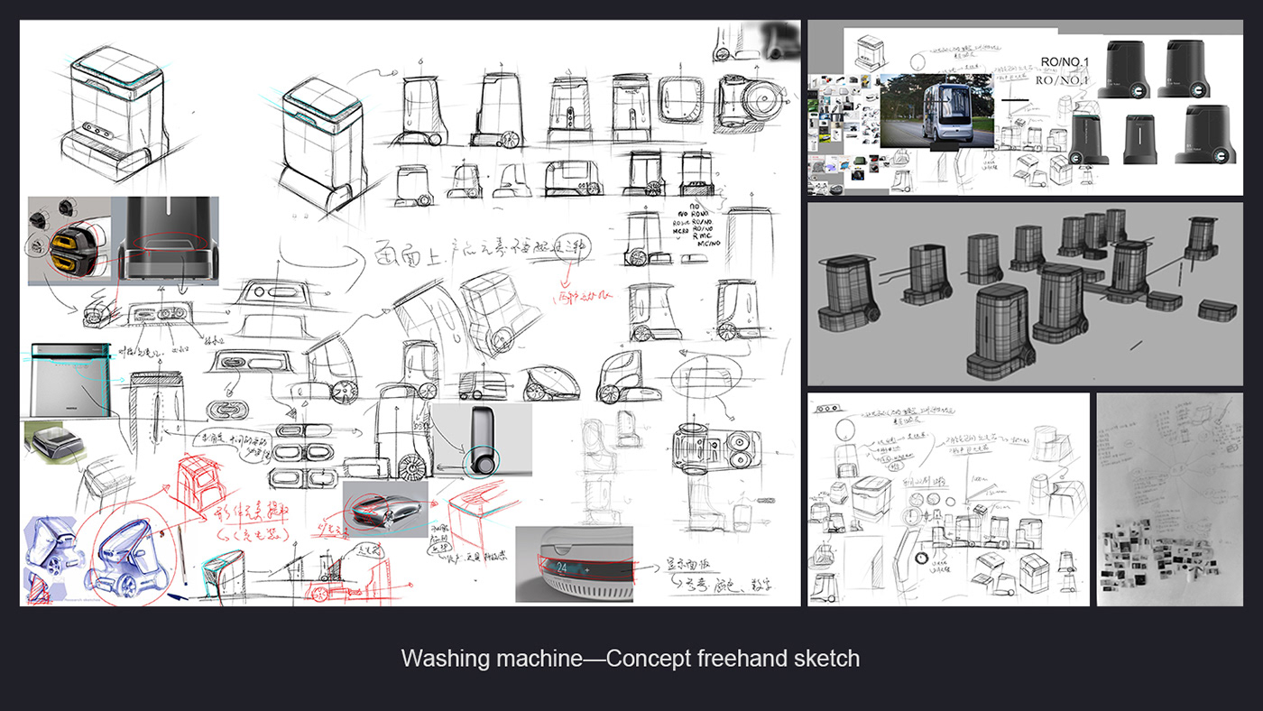 industrial design  keyshot渲染 Mopping Machine portfolio product design  产品设计 作品集 工业设计 拖地机