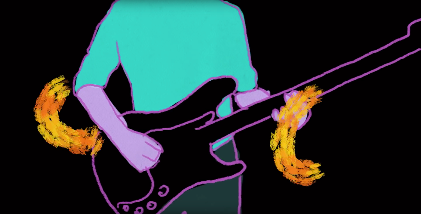 music video guitar rock rockandroll ILLUSTRATION  Character design  color animation  stopmotion