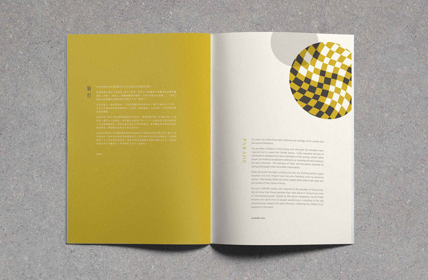 pattern typesetting bilingual photographer circle simple clean vintage brochure Corporate Identity