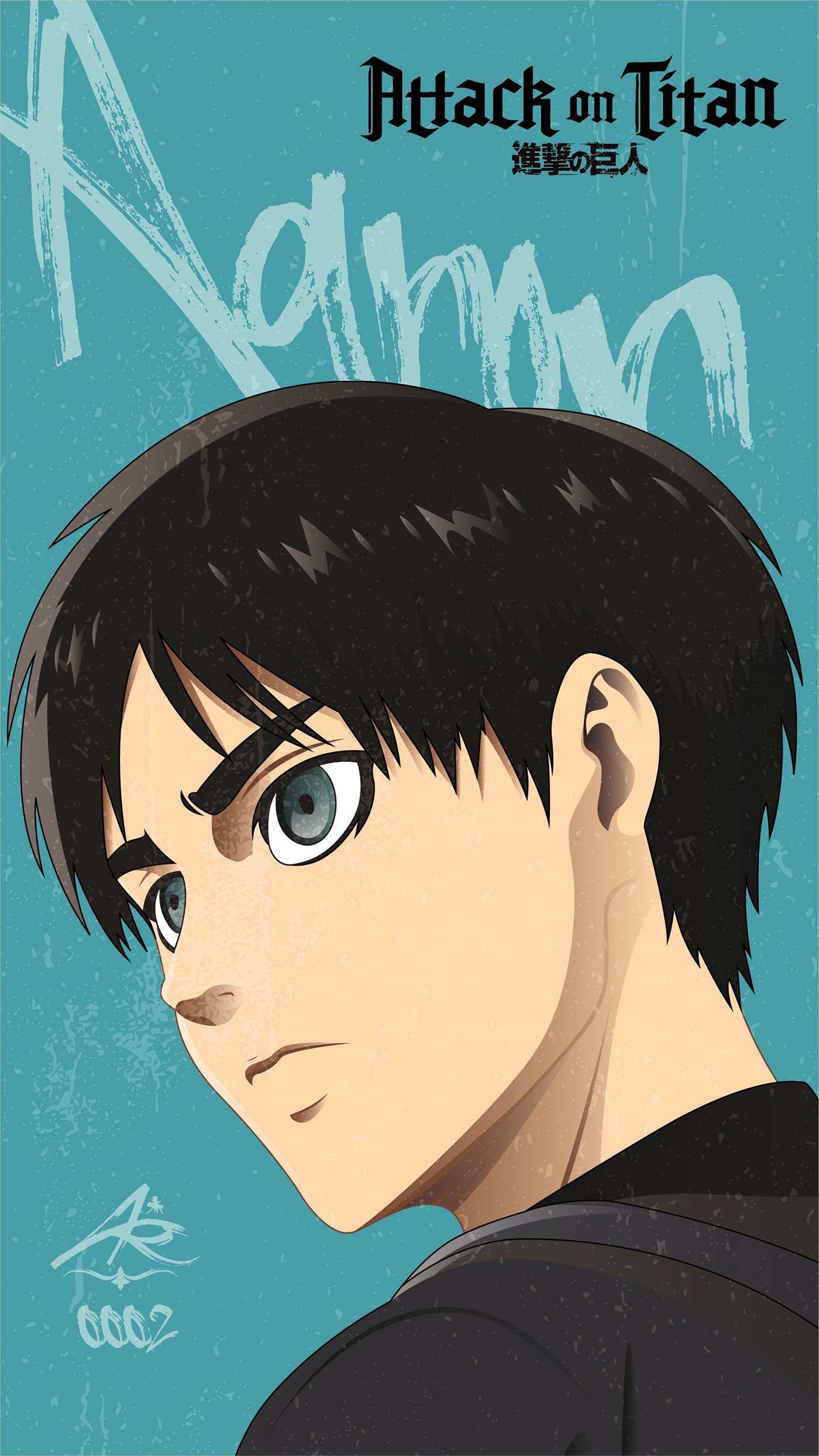 anime Fan Art Drawing  Digital Art  personages attack on titan posters illustrations adobe aaron