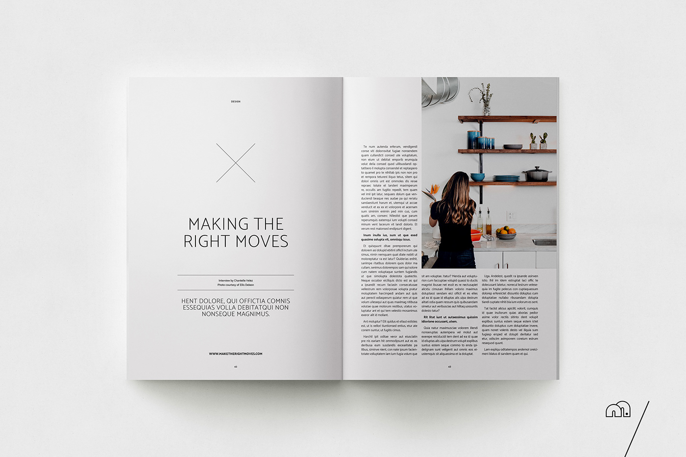 Magazine design indesign template editorial layout creative market lifestyle magazine modern minimal black and white Baseline Grid magazine template
