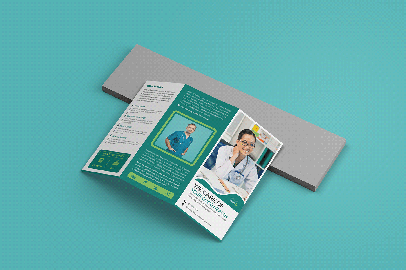 banner brand identity brochure denstist design doctor flyer magazine medical professional