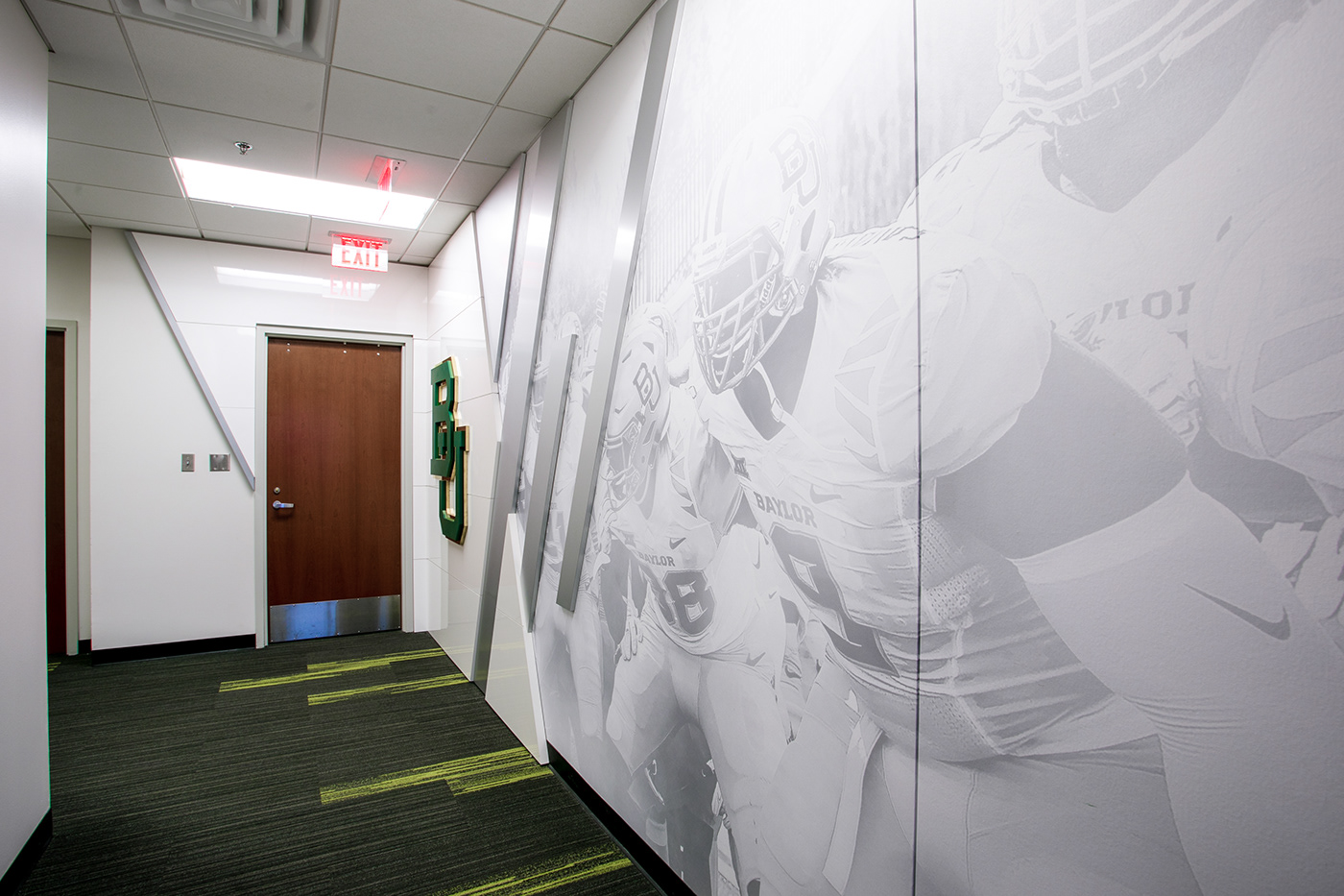 baylor university bears football facility renovation environmental graphics Experiential design graphic design  sports design