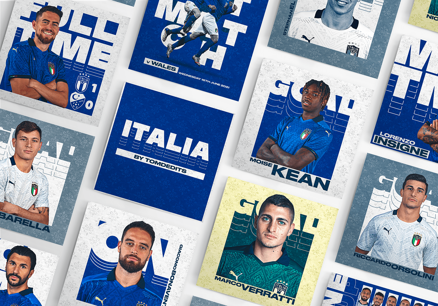 football Futbol graphic design  Italy SMSports soccer Social media rebrand social media revamp Sports Design
