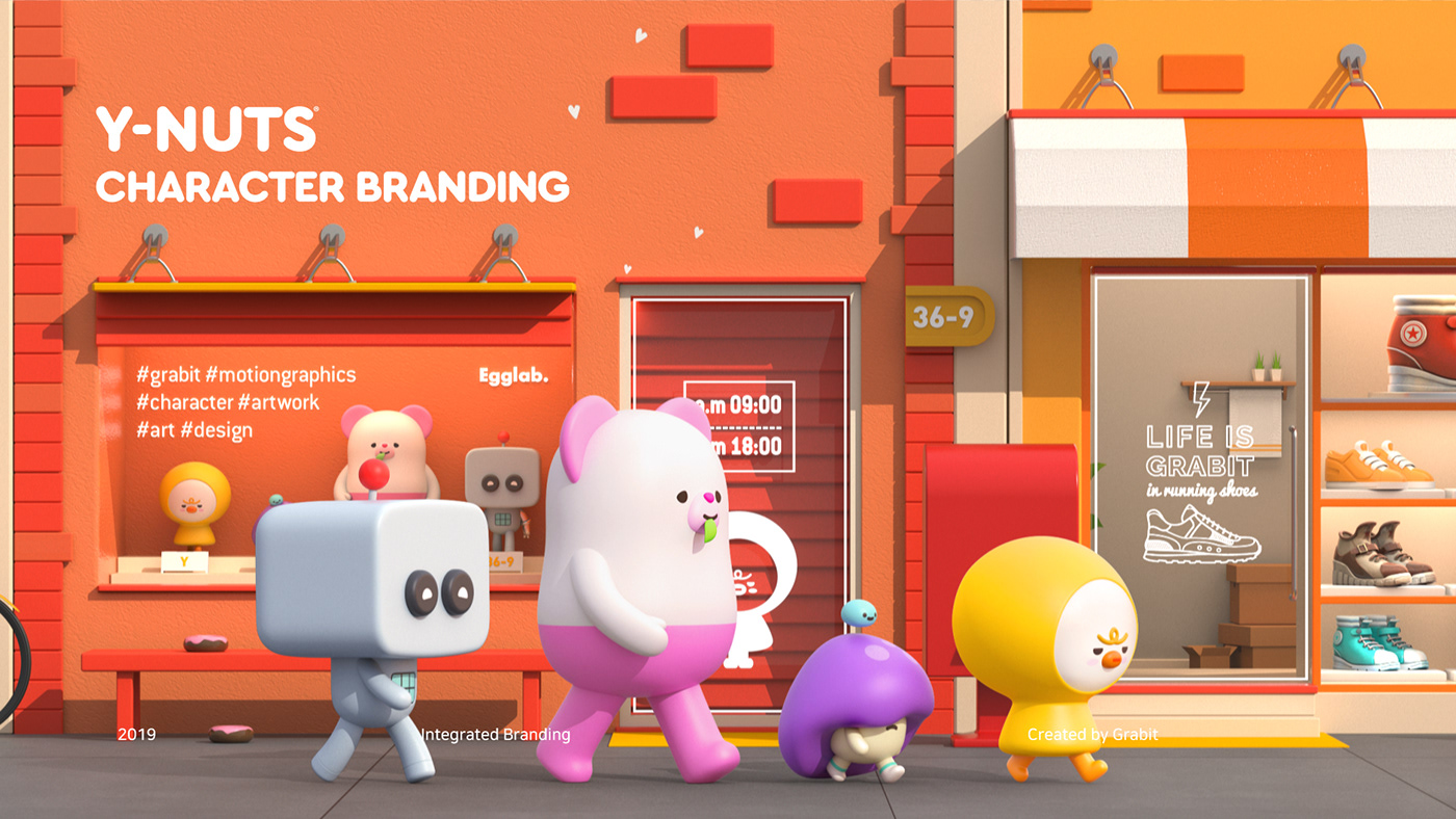 Y-NUTS Why Not Character branding  egglab cute IP Exhibition  goods Character design 